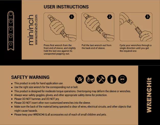 WRENCHit 多功能扳手組 – User Instructions